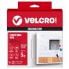 imageVELCRO Brand 5 Ft x 34 In  Black Tape Roll with Adhesive  Cut Strips to Length  Sticky Back Hook and Loop Fasteners  Perfect for Home Office or ClassroomWhite