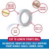 imageVELCRO Brand ONEWRAP Bundling Ties  Reusable Fasteners for Keeping Cords and Cables Tidy  CuttoLength Roll 12ft x 34in White 91808