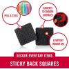 imageVELCRO Brand Sticky Back Hook and Loop Fasteners Perfect for Home or Office 78in Squares Pack of 12 Black
