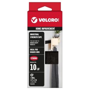 imageVELCRO Brand Heavy Duty Fasteners  4x2 Inch Strips with Adhesive 8 Sets  Holds 10 lbs  Black Industrial Strength Stick On Tape  Indoor or Outdoor Use VEL30703USA 8 Count Pack of 1Black