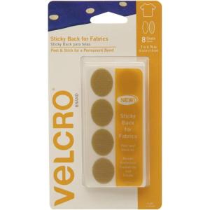 imageVELCRO Brand for Fabrics  Permanent Sticky Back Fabric Tape for Alterations and Hemming  Peel and Stick  No Sewing Gluing or Ironing  PreCut Ovals 1 x 34 inch Black  8 Sets91879Ovals