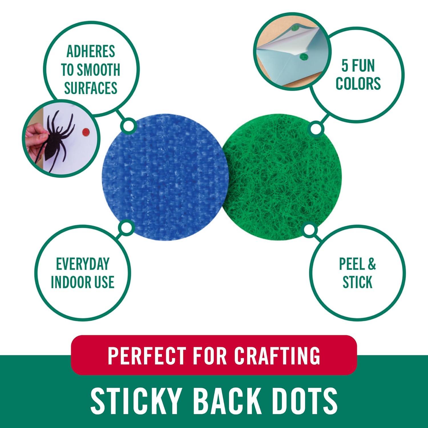 imageVELCRO Brand Dots with Adhesive  140 Sets 5 Colors  Red Blue Pink Green Black  Teacher Must Haves for Classroom  Perfect for Arts and Crafts Office Organization  58quot Sticky Back CirclesMultiColor