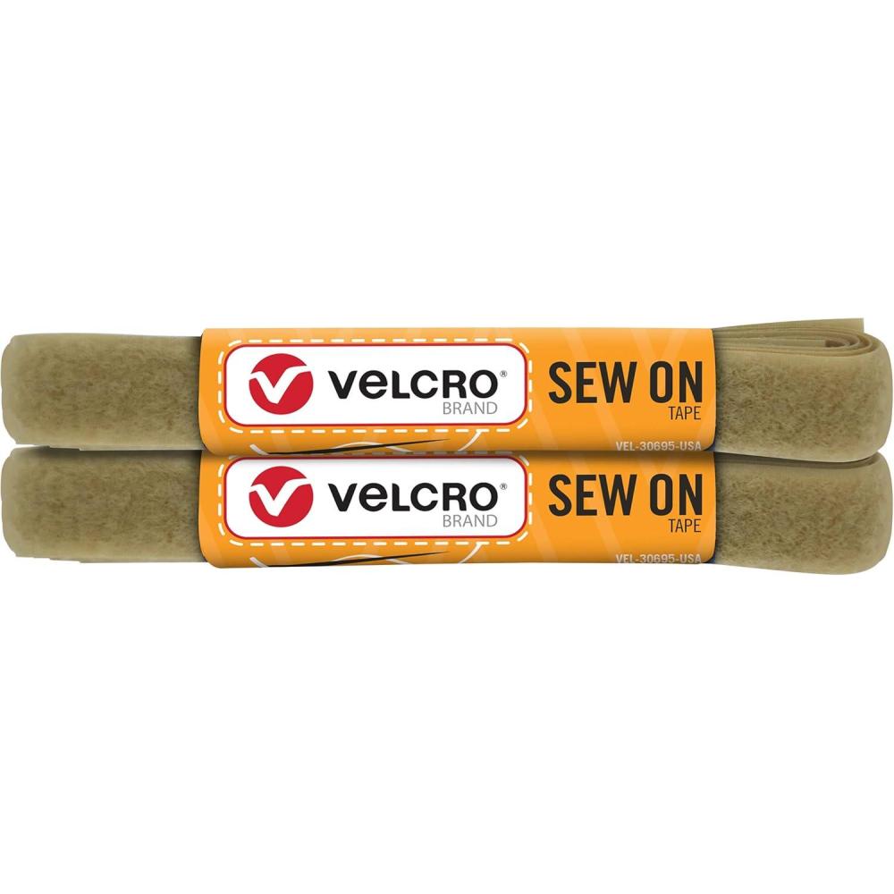 imageVELCRO Brand Sew on Tape 15ft x 34 in Variety Pack 7 Colors for Fabrics Clothing and Crafts Substitute for Snaps and Buttons Cut Strips to LengthBeige