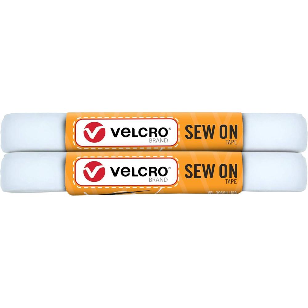 imageVELCRO Brand Sew on Tape 15ft x 34 in Variety Pack 7 Colors for Fabrics Clothing and Crafts Substitute for Snaps and Buttons Cut Strips to LengthWhite