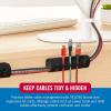 imageVELCRO Brand Cord Organizer for Desk Cable Management Nightstand Organization Unique Dual Function Cable Sleeve Cord Keepers Combo Holds Wires for Easy Access Route to Hide Small 2pk BlackMedium 2Pk