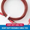 imageVELCRO Brand Heavy Duty Cable Ties Reusable  60Pc Bulk Pack  8 x 12quot ONEWRAP Straps Black  Strong Wire Management  Cord Bundling for Home Office and Data CentersWhite