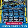 imageVELCRO Brand Heavy Duty Cable Ties Reusable  60Pc Bulk Pack  8 x 12quot ONEWRAP Straps Black  Strong Wire Management  Cord Bundling for Home Office and Data CentersBlack