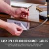 imageVELCRO Brand Mountable Cable Management Sleeve  Cord Hider Mounts on Walls or Desk  Pefect Wire Organizer for Home or Office  Removable Damage Free Adhesive  12in White 2pk 12in  2PkWhite