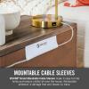 imageVELCRO Brand Mountable Cable Management Sleeve  Cord Hider Mounts on Walls or Desk  Pefect Wire Organizer for Home or Office  Removable Damage Free Adhesive  12in White 2pk 12in  2PkWhite