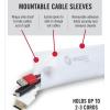 imageVELCRO Brand Mountable Cable Management Sleeve  Cord Hider Mounts on Walls or Desk  Pefect Wire Organizer for Home or Office  Removable Damage Free Adhesive  12in White 2pk 12in  2PkWhite