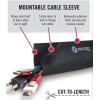 imageVELCRO Brand Mountable Cable Management Sleeve  Cord Hider Mounts on Walls or Desk  Pefect Wire Organizer for Home or Office  Removable Damage Free Adhesive  12in White 2pk 12in  2PkBlack