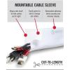 imageVELCRO Brand Mountable Cable Management Sleeve  Cord Hider Mounts on Walls or Desk  Pefect Wire Organizer for Home or Office  Removable Damage Free Adhesive  12in White 2pk 12in  2PkWhite