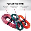 imageVELCRO Brand Power Cord Wraps  Heavy Duty Straps for Extension Cords Ropes Cables  Reinforced Slotted Grommet for Strong Snag Free Cinching  12 Inch 2Pk Black and Gray12 16 24 Inch 6pcs