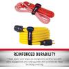 imageVELCRO Brand Power Cord Wraps  Heavy Duty Straps for Extension Cords Ropes Cables  Reinforced Slotted Grommet for Strong Snag Free Cinching  12 Inch 2Pk Black and Gray12 16 24 Inch 6pcs