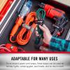 imageVELCRO Brand Power Cord Wraps  Heavy Duty Straps for Extension Cords Ropes Cables  Reinforced Slotted Grommet for Strong Snag Free Cinching  12 Inch 2Pk Black and Gray12 16 24 Inch 6pcs