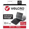 imageVELCRO Brand Heavy Duty Tape  12 Foot Roll  Strong Sticky Back Adhesive Holds up to 10 lbs  Industrial Strength Fasteners for Indoor or Outdoor Use  112in Width White VEL30837USABlack