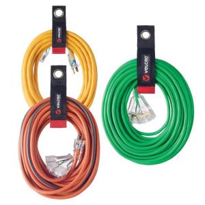 imageVELCRO Brand Easy Hang Extension Cord Holder Organizer Variety Pack  Holds 60100lbs Heavy Duty Straps Fit Easily on Hooks or Nails  Perfect for Garage Organization  3pk 10quot14quot and 18quot Black3Pack 101418