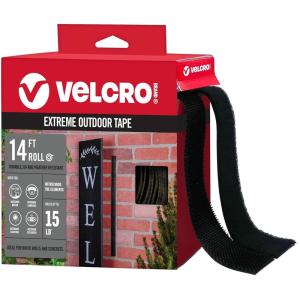 imageVELCRO Brand Extreme Outdoor Double Sided Mounting Tape  Holds up to 15 Pounds on Brick or Other Rough Surfaces  UV and Weather Resistant  14Ft Heavy Duty RollExtreme Outdoor Mounting Tape
