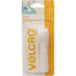 imageVELCRO Brand For Fabrics  Sew On Fabric Tape for Alterations and Hemming  No Ironing or Gluing  Ideal Substitute for Snaps and Buttons  Tape 30in x 34in White