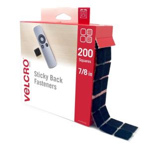 imageVELCRO Brand Mounting Squares  200pk 78quot White  Adhesive Sticky Back Hook and Loop for Teacher Supplies Office Organization 30705Black
