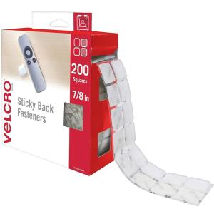 imageVELCRO Brand Mounting Squares  200pk 78quot White  Adhesive Sticky Back Hook and Loop for Teacher Supplies Office Organization 30705White