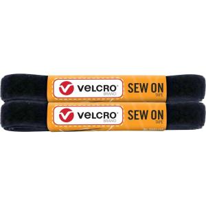 imageVELCRO Brand Sew on Tape 15ft x 34 in Variety Pack 7 Colors for Fabrics Clothing and Crafts Substitute for Snaps and Buttons Cut Strips to LengthBlack