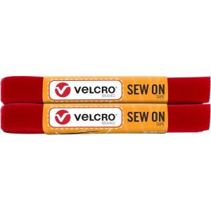 imageVELCRO Brand Sew on Tape 15ft x 34 in Variety Pack 7 Colors for Fabrics Clothing and Crafts Substitute for Snaps and Buttons Cut Strips to LengthRed
