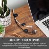 imageVELCRO Brand Cord Keepers  Soft Nylon Cable Clips Organize Wires in Home Office Desk or Nightstand  Removable Adhesive Back Holds Secure Removes Clean  10pk BlackBlack