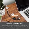 imageVELCRO Brand Cord Keepers  Soft Nylon Cable Clips Organize Wires in Home Office Desk or Nightstand  Removable Adhesive Back Holds Secure Removes Clean  10pk BlackBlack and White