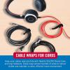 imageVELCRO Brand Reusable Cable Ties 100 Pack 6 Inch Cable Management Ties Cord Wraps for Electrical Cords Black