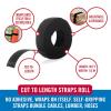 imageVELCRO Brand VEL30769AMS Wide Straps 1 in x 30 ft Roll  Cut to Length Reusable SelfGripping Tape  Bundle Poles Wood Pipes Lumber Garage Organization for Tool Handles Hoses More  White 1inBlack