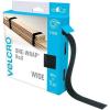 imageVELCRO Brand VEL30769AMS Wide Straps 1 in x 30 ft Roll  Cut to Length Reusable SelfGripping Tape  Bundle Poles Wood Pipes Lumber Garage Organization for Tool Handles Hoses More  White 1inBlack