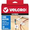 imageVELCRO Brand Cord Keepers  Soft Nylon Cable Clips Organize Wires in Home Office Desk or Nightstand  Removable Adhesive Back Holds Secure Removes Clean  10pk BlackWhite