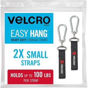 imageVELCRO Brand VEL30687USA Easy Hang Heavy Duty Garage or Laundry Room Organization and Storage Strap Medium2Pk Black2pk Small Holds 100lbs