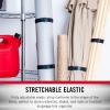 imageVELCRO Brand Garage Organization  Elastic Cinch Straps with Buckle Bundle Poles and Stakes Organize Power Tool Cords  Adjustable and Stretch for Snug Fit  Black 2ct Medium  15quot x 1quotSmall  8 x 1