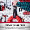 imageVELCRO Brand Heavy Duty Carrying Strap with Handle  Holds 100 Pounds  Extension Cord Storage Easily Transport or Hang Garden Hoses  Durable Garage Organization  Medium Wraps 55 Inch DiameterLarge  Wraps 75 Inch Diameter
