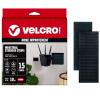 imageVELCRO Brand Heavy Duty Strips with Adhesive  15 Sets Industrial Strength Mounting Tape  4x2 Inch Wide Fasteners  Holds 10 lbs  Indoor or Outdoor Use Black VEL40020USABlack