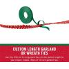imageVELCRO Brand Holiday Garland Ties or Cable Straps  Hang Garlands Lights or Wreath  for Banister Railings Stairs or Lamp Posts  30ft Roll Cut to Custom Length  GreenGreen