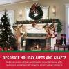 imageVELCRO Brand Holiday Garland Ties or Cable Straps  Hang Garlands Lights or Wreath  for Banister Railings Stairs or Lamp Posts  30ft Roll Cut to Custom Length  GreenGreen