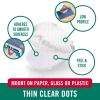 imageVELCRO Brand Thin Clear Dots with Adhesive  200Pk  34quot Circles  For Crafting School Projects Home and Office Organization  Low Profile DesignWhite