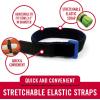 imageVELCRO Brand VEL30792AMS 15 Inch Elastic Straps 4 Pack  Stretchable and Adjustable for Snug Fit  Fasten Lumber Yoga Mats Tools Camping Equipment More  Cinch with Buckle Black 15x14PK Medium 15