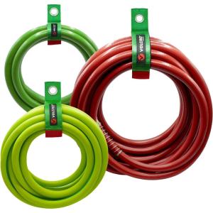 imageVELCRO Brand Easy Hang Garden Hose or Extension Cord Holder Organizer Variety Pack Holds up to 100lbs Heavy Duty Straps Perfect for Shed or Garage Organization 3pk 10quot14quot and 18quot BlackGreen