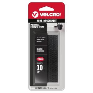 imageVELCRO Brand Heavy Duty Strips with Adhesive  15 Sets Industrial Strength Mounting Tape  4x2 Inch Wide Fasteners  Holds 10 lbs  Indoor or Outdoor Use Black VEL40020USABlack