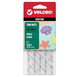 imageVELCRO Brand Thin Clear Dots with Adhesive  200Pk  34quot Circles  For Crafting School Projects Home and Office Organization  Low Profile DesignCoins