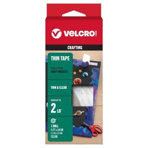 imageVELCRO Brand Thin Clear Dots with Adhesive  200Pk  34quot Circles  For Crafting School Projects Home and Office Organization  Low Profile DesignTape