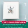 imageVELCRO Brand Damage Free Poster Hanging Strips  Removable Decorate Without Damaging Your Walls  Hang Photos Lightweight Frames Create Wall Collages  Squares 8 SetsCorners  4pk