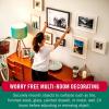 imageVELCRO Brand Damage Free Poster Hanging Strips  Removable Decorate Without Damaging Your Walls  Hang Photos Lightweight Frames Create Wall Collages  Squares 8 SetsStrips  4pk