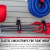 imageVELCRO Brand Easy Hang Stretch Storage Strap  Heavy Duty Holds 20lbs  Elastic Stretches 15X Length  Wrap Extension Cords Bundle Poles and Tool Handles  Medium 24quot BlackMedium 24