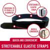 imageVELCRO Brand Elastic Cinch Straps with Buckle  2 Count  Adjustable and Stretch for Snug Fit  for Fastening Power Cords Organizing Cables More  Black s  8in x 1in VEL30095USAL  30in X 1in