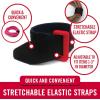 imageVELCRO Brand Elastic Cinch Straps with Buckle  2 Count  Adjustable and Stretch for Snug Fit  for Fastening Power Cords Organizing Cables More  Black s  8in x 1in VEL30095USAS  8in x 1in